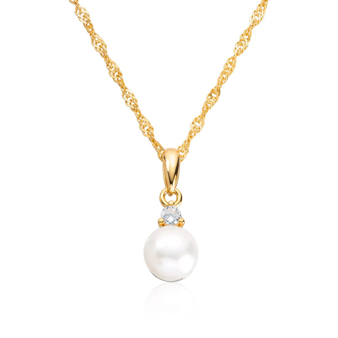 Halssmykke trend perle cz