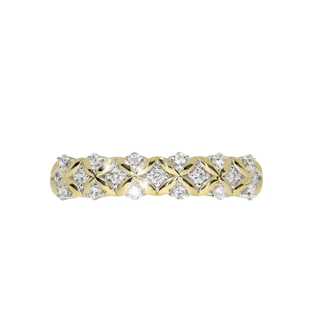 Diamantring gull 0,20ct